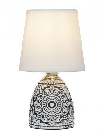 Настольная лампа Debora 7045-502 1 * Е14 40 Вт керамика черная с абажуром Rivoli Б0053466