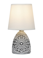 Настольная лампа Debora 7045-502 1 * Е14 40 Вт керамика черная с абажуром Rivoli Б0053466