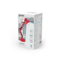 Светильник настольный под лампу E27 х60 Вт 220-240В IP20 300х150 мм Красный струбцина GTL Gauss GAUSS GT0024