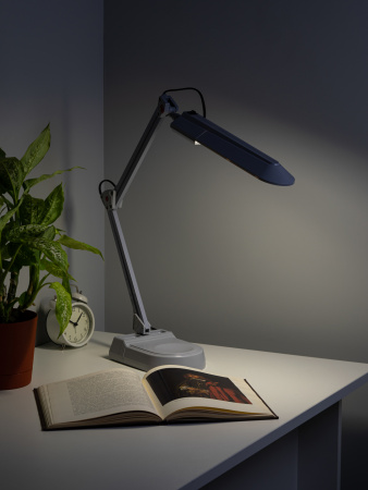 C0041461 Светильник настольный с лампой PL на струбцине и с основанием серый NL-202-G23-11W-GY ЭРА 