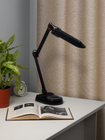 Светильник настольный с лампой PL на струбцине и с основанием черный NL-202-G23-11W-BK ЭРА C0041459