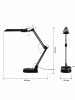 Светильник настольный с лампой PL на струбцине и с основанием черный NL-202-G23-11W-BK ЭРА C0041459