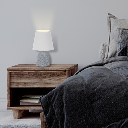 UL-00010750 Светильник настольный декоративный под лампу Е14 40W Механический выключатель Темно-серый UML-B301 E14 DARK GREY Uniel 