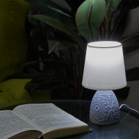 Светильник настольный декоративный под лампу Е14 40W Механический выключатель Темно-серый UML-B301 E14 DARK GREY Uniel UL-00010750