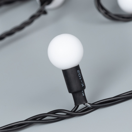 Гирлянда светодиодная декоративная ARD-BALL-PRO-D23-10000-BLACK-80LED RGB (230V, 7W) (ARDCL, IP65) Arlight 025622