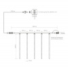 Гирлянда светодиодная декоративная ARD-ICEFALL-CLASSIC-D12-500-5PCS-CLEAR-72LED-LIVE WHITE (230V, 6W) (ARDCL, IP65) Arlight 026049