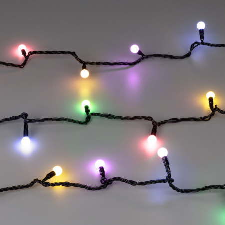 Гирлянда светодиодная декоративная ARD-BALL-CLASSIC-D13-5000-BLACK-50LED RGB (230V, 3.5W) (ARDCL, IP65) Arlight 025567