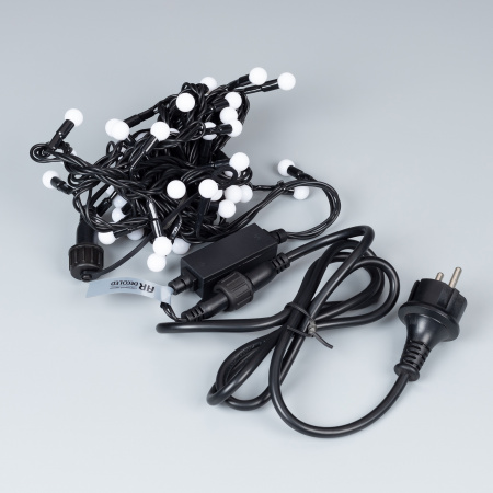 Гирлянда светодиодная декоративная ARD-BALL-CLASSIC-D13-5000-BLACK-50LED RGB (230V, 3.5W) (ARDCL, IP65) Arlight 025567