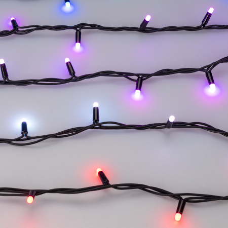 Гирлянда светодиодная декоративная ARD-STRING-PRO-10000-BLACK-100LED-MILK-LIVE RGB-DMX (24V, 10W) (ARDCL, IP65) Arlight 031754