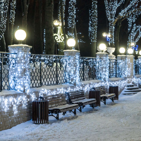 Гирлянда светодиодная декоративная ARD-EDGE-CLASSIC-2400х600-CLEAR-88LED-FLASH WHITE (230V, 6W) (ARDCL, IP65) Arlight 026003