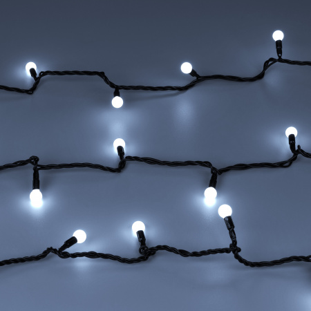 Гирлянда светодиодная декоративная ARD-BALL-CLASSIC-D13-10000-BLACK-100LED WHITE (230V, 7W) (ARDCL, IP65) Arlight 025571