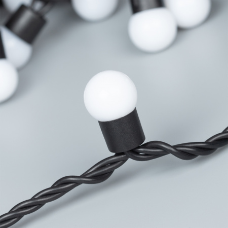 Гирлянда светодиодная декоративная ARD-BALL-CLASSIC-D17.5-10000-BLACK-100LED WHITE (230V, 7W) (ARDCL, IP65) Arlight 025583