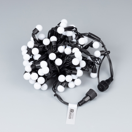 Гирлянда светодиодная декоративная ARD-BALL-CLASSIC-D17.5-10000-BLACK-100LED WHITE (230V, 7W) (ARDCL, IP65) Arlight 025583