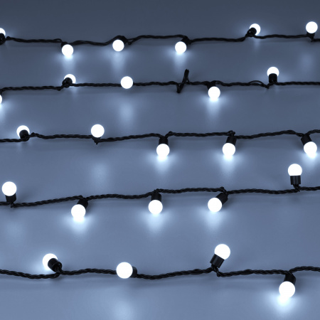 Гирлянда светодиодная декоративная ARD-BALL-CLASSIC-D17.5-10000-BLACK-100LED WHITE (230V, 7W) (ARDCL, IP65) Arlight 025583