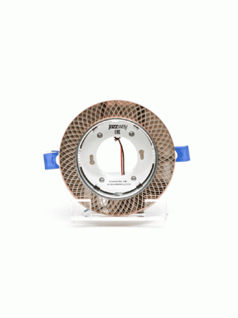 Светильник светодиодный ДВО-15W встраиваемый под лампу GX53 декоративный с доп. подсветкой MG11 золотой без лампы JazzWay 5020030