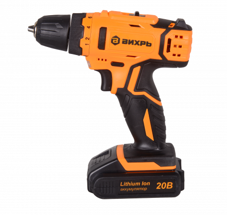 72/14/21 Дрель-шуруповерт аккумуляторная ДА-20Л-2К (2.0 А/ч) Вихрь 