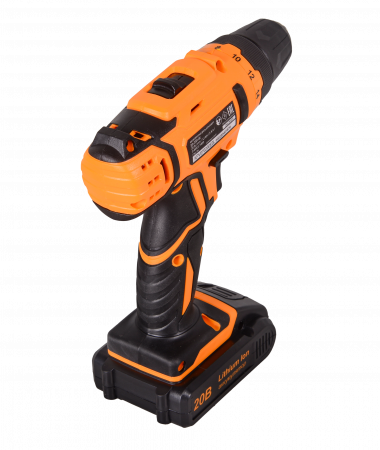 72/14/21 Дрель-шуруповерт аккумуляторная ДА-20Л-2К (2.0 А/ч) Вихрь 
