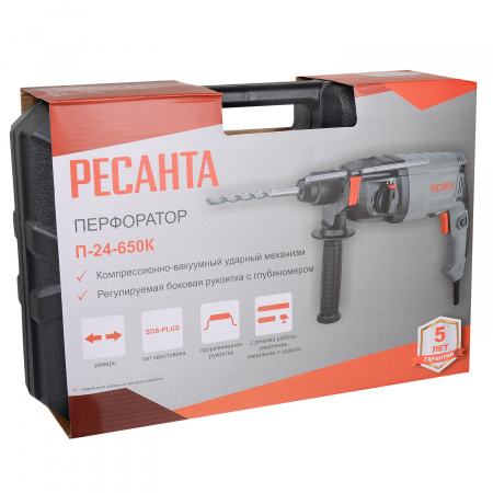Перфоратор П-24-650К Ресанта 75/3/4