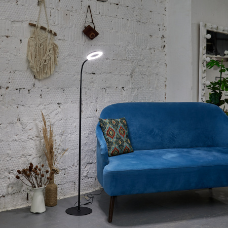 Торшер ULM-T610 7W/4500K/DIM BLACK напольный светодиодный 7W с регулировкой наклона Сенсорный выключатель Диммер Черный ТМ Uniel UL-00010177