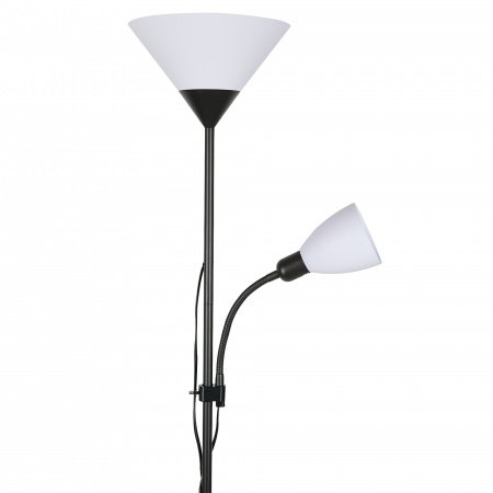 Торшер UML-T520 E27+E14 BLACK/WHITE напольный под лампу Е27 и Е14 2х60W черный/белый Uniel UL-00010194