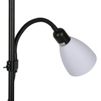 Торшер UML-T520 E27+E14 BLACK/WHITE напольный под лампу Е27 и Е14 2х60W черный/белый Uniel UL-00010194