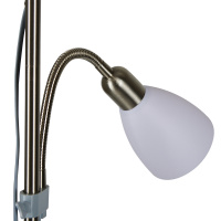 Торшер UML-T520 E27+E14 SILVER/WHITE напольный под лампу Е27 и Е14 2х60W Серебристый/Белый ТМ Uniel UL-00010195