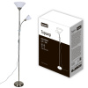 Торшер UML-T520 E27+E14 SILVER/WHITE напольный под лампу Е27 и Е14 2х60W Серебристый/Белый ТМ Uniel UL-00010195