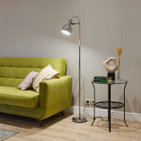 Торшер UML-T702 E14 SILVER напольный под лампу Е14 60W с регулировкой наклона Механический выключатель Серебристый ТМ Uniel UL-00010183