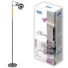 UL-00010183 Торшер UML-T702 E14 SILVER напольный под лампу Е14 60W с регулировкой наклона Механический выключатель Серебристый ТМ Uniel 