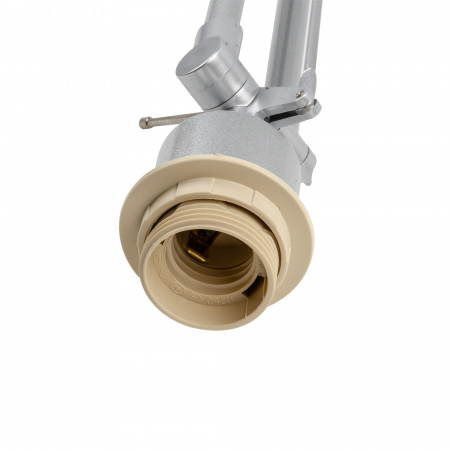 Торшер UML-T500 E27 SILVER/WHITE напольный под лампу Е27 60W с регулировкой наклона Серебристый/Белый ТМ Uniel UL-00010181