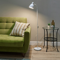 Торшер UML-T701 E27 WHITE напольный под лампу Е27 60W с регулировкой наклона Механический выключатель Белый ТМ Uniel UL-00010189