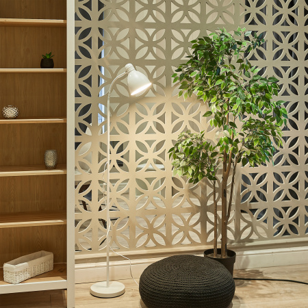 Торшер UML-T701 E27 WHITE напольный под лампу Е27 60W с регулировкой наклона Механический выключатель Белый ТМ Uniel UL-00010189