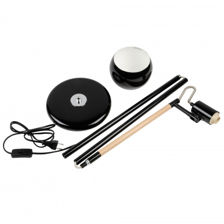 UL-00010182 Торшер UML-T702 E14 BLACK напольный под лампу Е14 60W с регулировкой наклона Механический выключатель черный Uniel 