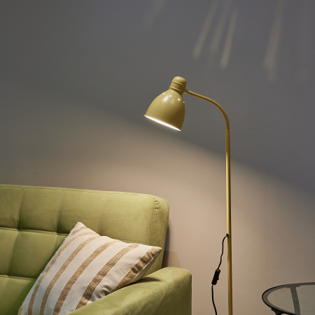 UL-00010190 Торшер UML-T701 E27 YELLOW напольный под лампу Е27 60W с регулировкой наклона Механический выключатель Желтый Uniel 