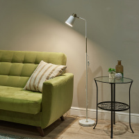 Торшер UML-T700 E27 WHITE напольный под лампу Е27 60W с регулировкой наклона Механический выключатель Белый ТМ Uniel UL-00010186