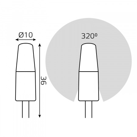 Лампа светодиодная LED 2 Вт 200 лм 4100К капсула нейтральный G4 AC 220В силиконовая Black Gauss GAUSS 107707202