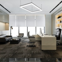 Светильник светодиодный ДПО-36вт 6500К 3200Лм линейный рассеиватель матовый в алюминиевом корпусе черный FERON AL4020 41339