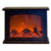 Фонарь светодиодный Камин на батарейках 3АА (не в/к) ULD-L2821-005/DNB/RED BROWN FIREPLACE 28х21см 5 светодиодов Эффект пламени Корпус коричневый Uniel UL-00007291