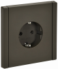 FORTE&PIANO Розетка 1-местная с заземлением без защитных шторок безвинтовое крепление 16А FP314 серый IEK FP-R11-16-1-K03