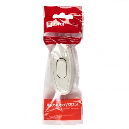 APB6-10 Выключатель проходной на шнур для бра белый 6А EKF 