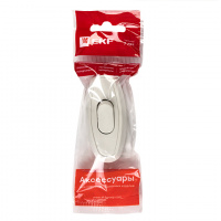 Выключатель проходной на шнур для бра белый 6А EKF APB6-10