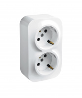 Quteo розетка двойная с заземлением с защитными шторками 16 A  250 В IP 20 Белая Legrand/Daccord 782237