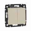 VALENA Переключатель двухклавишный на 2 направления в рамку слоновая кость Legrand/Daccord 774308