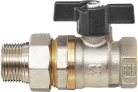 Кран шаровой американка Ду20 А31/1 прямой бабочка никель PN40 БАЗ БАЗ.А.А31.1.20.НЛМ.PN40