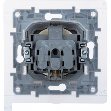 Розетка с заземлением IP44 - Legrand Etika - со шторками с защитной крышкой 16А 250В винтовые зажимы - слоновая кость Legrand/Daccord 672326