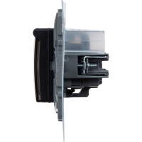 Розетка с заземлением IP44 - Legrand Etika - со шторками с защитной крышкой 16А 250В винтовые зажимы - антрацит Legrand/Daccord 672626