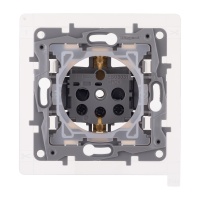 Розетка с заземлением IP44 - Legrand Etika - со шторками с защитной крышкой 16А 250В винтовые зажимы - антрацит Legrand/Daccord 672626