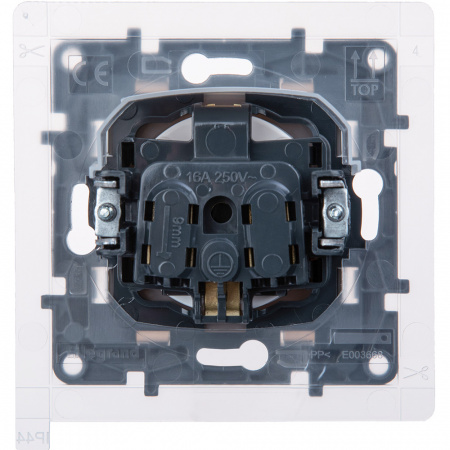 Розетка с заземлением IP44 - Legrand Etika - со шторками с защитной крышкой 16А 250В винтовые зажимы - белая Legrand/Daccord 672226