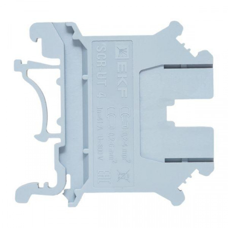 Клеммная колодка винтовая 4 UT серая EKF scr-ut-4-g