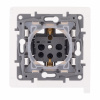 Розетка с заземлением IP44 - Legrand Etika - со шторками с защитной крышкой 16А 250В винтовые зажимы - алюминий Legrand/Daccord 672426